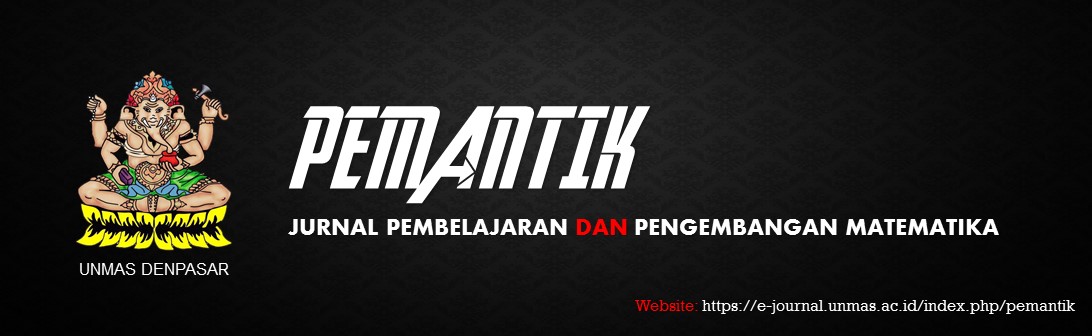 					View Vol. 1 No. 2 (2021): Jurnal Pembelajaran dan Pengembangan Matematika
				