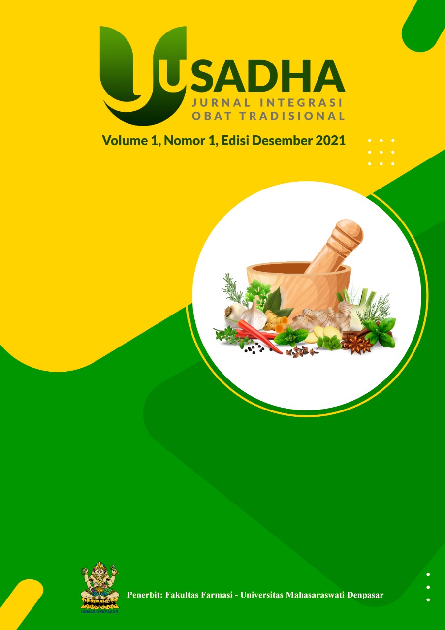 					View Vol. 1 No. 1 (2021): Usadha: Jurnal Integrasi Obat Tradisional
				
