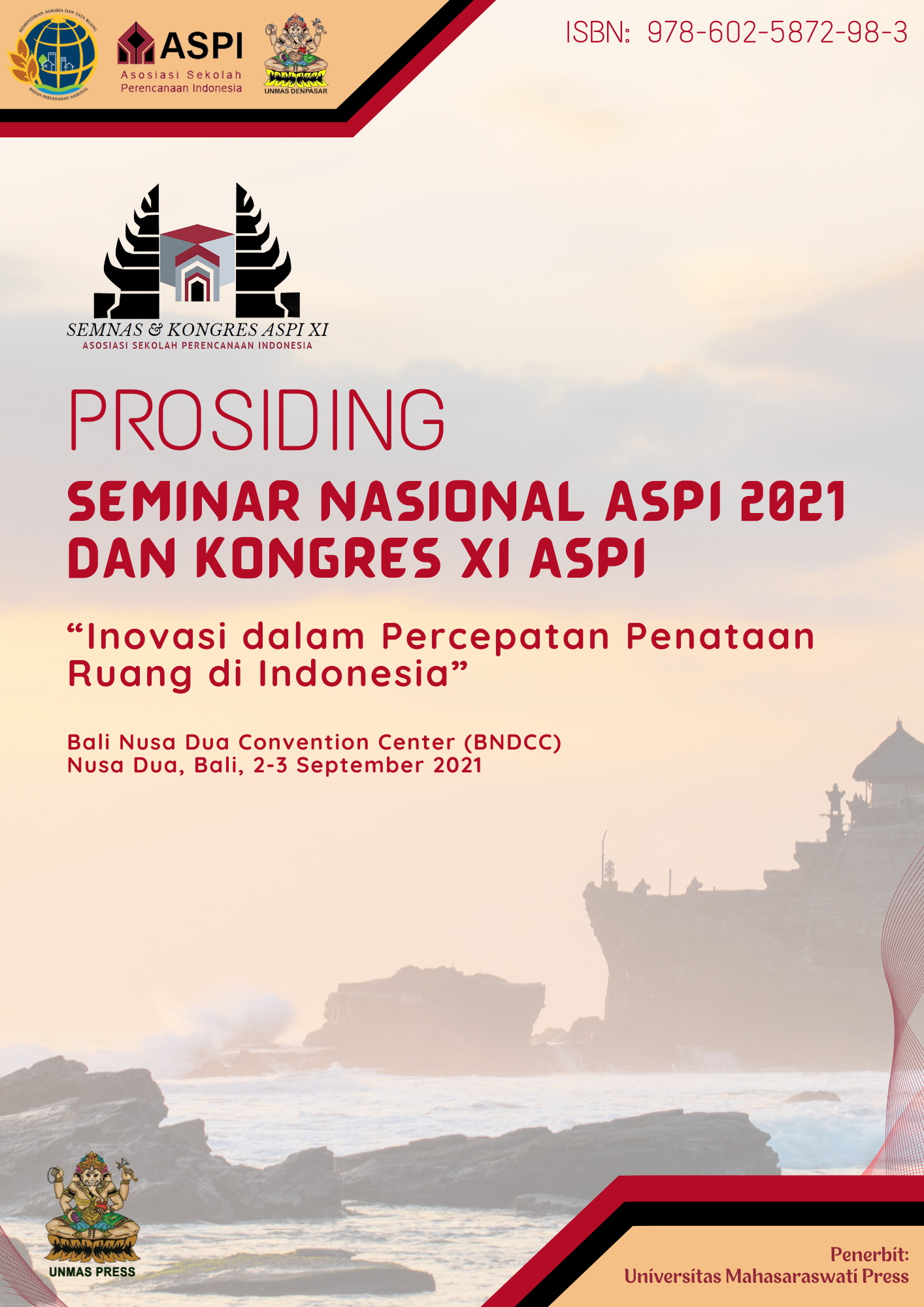 					View Vol. 1 No. 1 (2021): Prosiding Seminar Nasional Asosiasi Sekolah Perencanaan Indonesia (ASPI) 2021
				